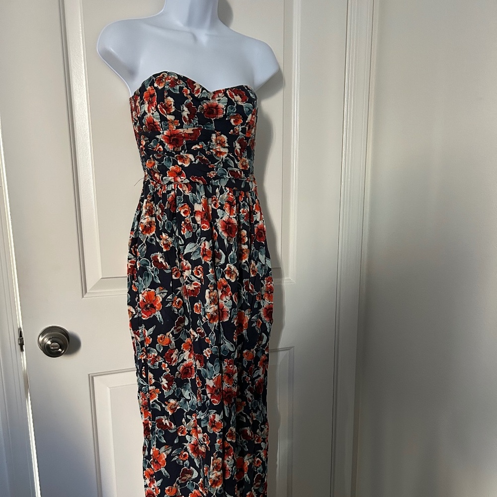Band of Gypsies-Flowers strapless jumpsuits- Sixe Medium